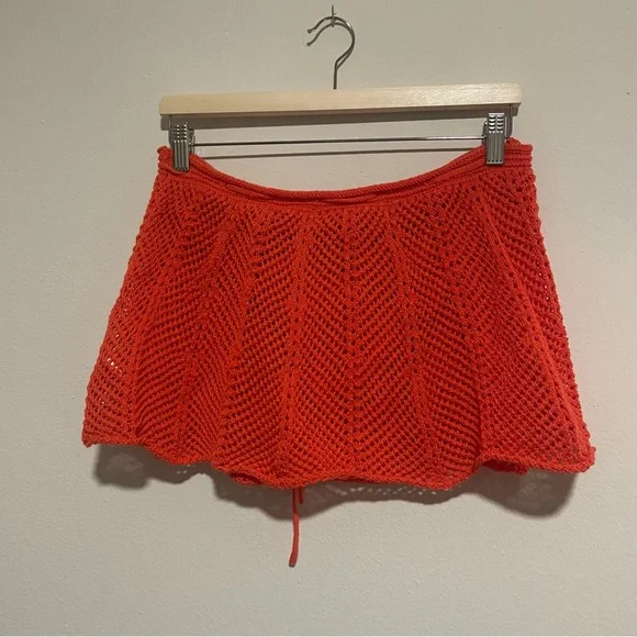 Free People Orange Fuego Sweater Skirt Two Piece Set, Size S - Picture 7 of 9